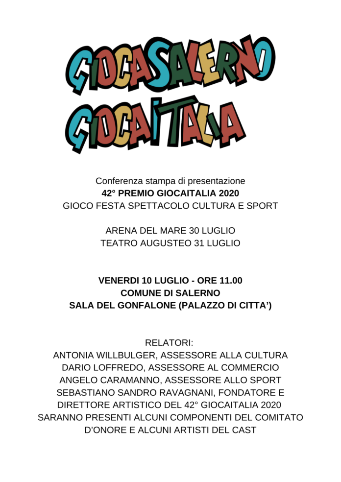 Conferenza stampa di presentazione 42° PREMIO GIOCAITALIA-