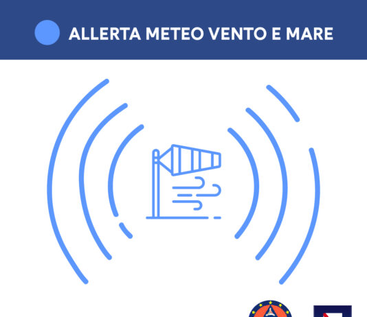 Vento forte e mare agitato, allerta da mezzanotte