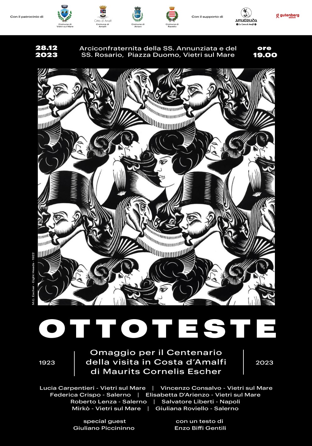 Otto teste, la festa-mostra vietrese inaugurale di un progetto dedicato a  Escher in Costiera — Gazzetta di Salerno