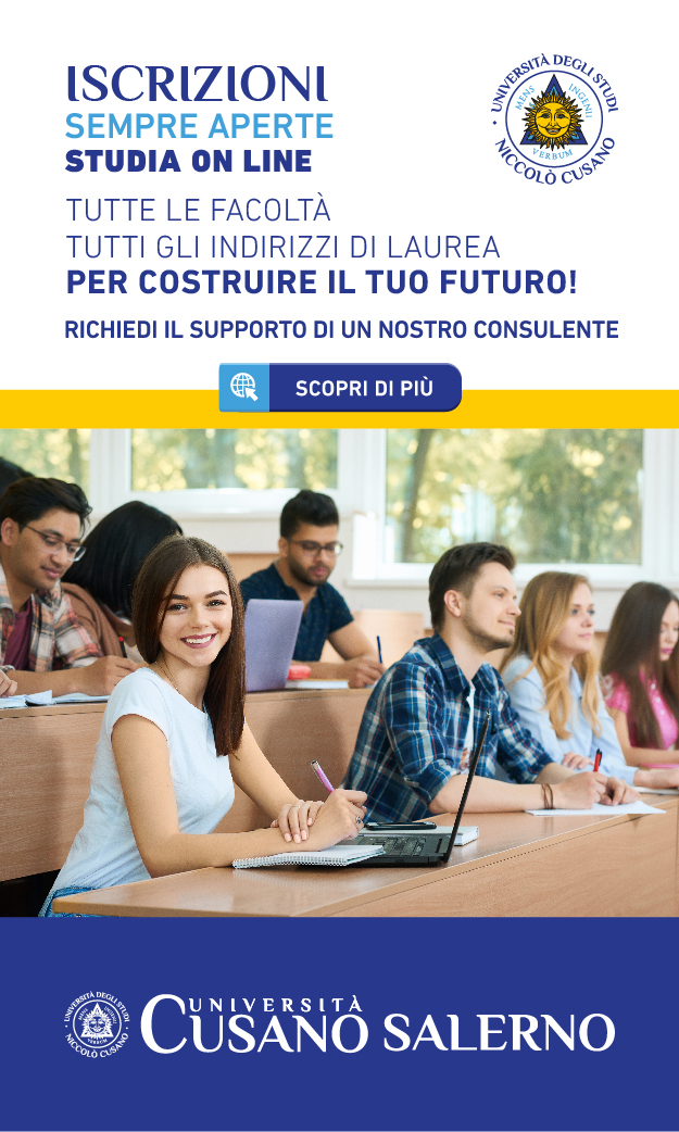 Iscrizione sempre aperte all'Università telematica Niccolò Cusano presso il learning center di Salerno sede di esame - Unicusano Salerno