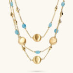 Collana-Multifilo-Catena-Grumetta-con-Sfere-Golden-e-Pietra-Naturale-Quarzo