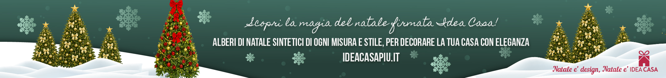 alberi di Natale sintetici da 180 cm a 270 cm. con led e decorazioni a prezzi scontati su IdeaCasapiu.it