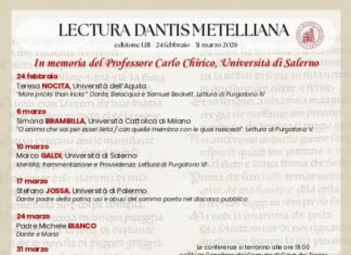 Lectura Dantis Metelliana, gli appuntamenti 2026