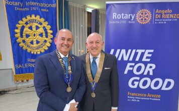 Visita del Governatore del “Distretto Rotary 2101”, Angelo Di Rienzo, al “Rotary Club Salerno Picentia”.