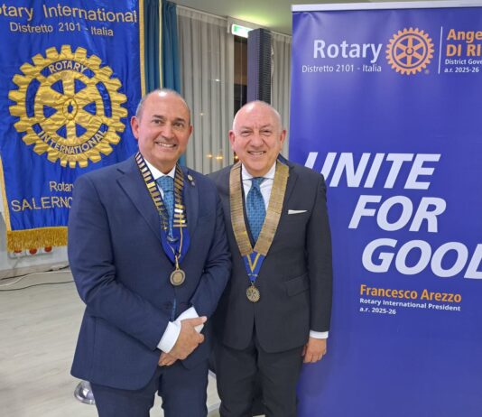 Visita del Governatore del “Distretto Rotary 2101”, Angelo Di Rienzo, al “Rotary Club Salerno Picentia”.