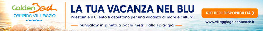 Villaggio Turistico Golden Beach a Paestum nel cuore del Cilento, bungalow direttamente sulla spiaggia