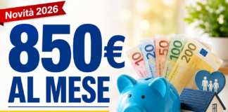 bonus agevolazione 850€ al mese come ottenerlo