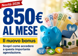 bonus agevolazione 850€ al mese come ottenerlo