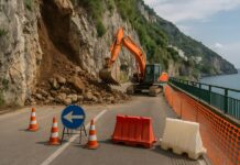 Frana a Positano: avviati i lavori per ripristinare la viabilità e garantire la sicurezza frana a Positano