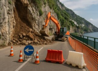 Frana a Positano: avviati i lavori per ripristinare la viabilità e garantire la sicurezza frana a Positano