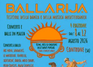 Ballarija 2026, da sabato 8 a mercoledì 12 a Controne