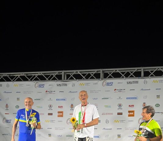 Sergio Landi campione italiano over 65 nei 10.000m di pattinaggio corsa
