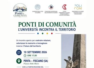 Ponti di Comunità, giovedì 10 a Penta di Fisciano