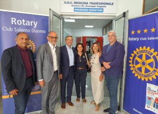 “Una donazione di sangue può salvare tre vite”: i soci del “Rotary Club Salerno Est” e “Rotary Club Salerno Duomo”, insieme per donare il sangue all’Ospedale di Salerno.