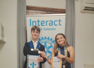 Siglato a Firenze il gemellaggio tra” Interact Club Salerno” e “Interact Club Firenze”.