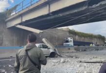 Cavalcavia danneggiato, ripristinata circolazione su Sa-Av