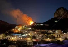 Costiera in fiamme, ancora un incendio a Positano
