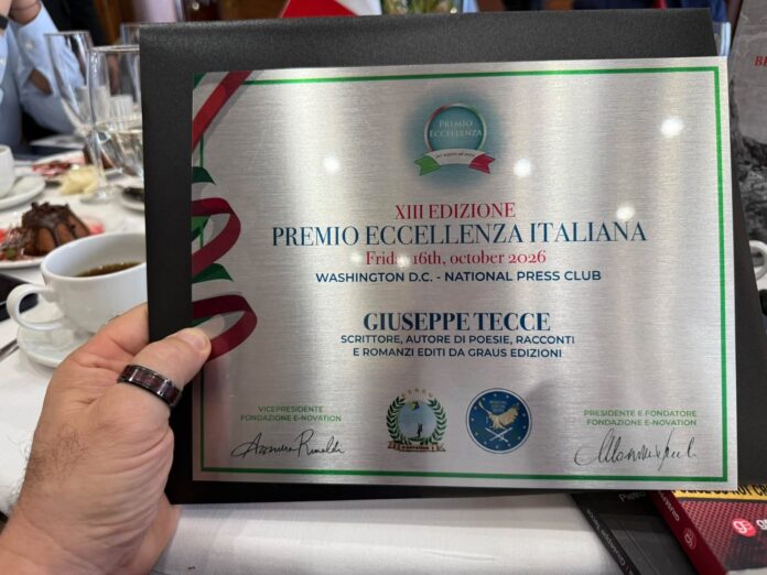 giuseppe-tecce-premiato-a-washington-per-il-suo-ro Giuseppe Tecce premio