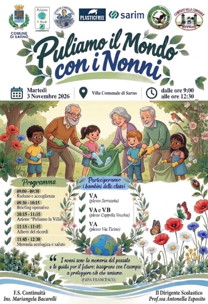 iniziativa-puliamo-il-mondo-con-i-nonni-a-sarno-il Puliamo il Mondo con i Nonni